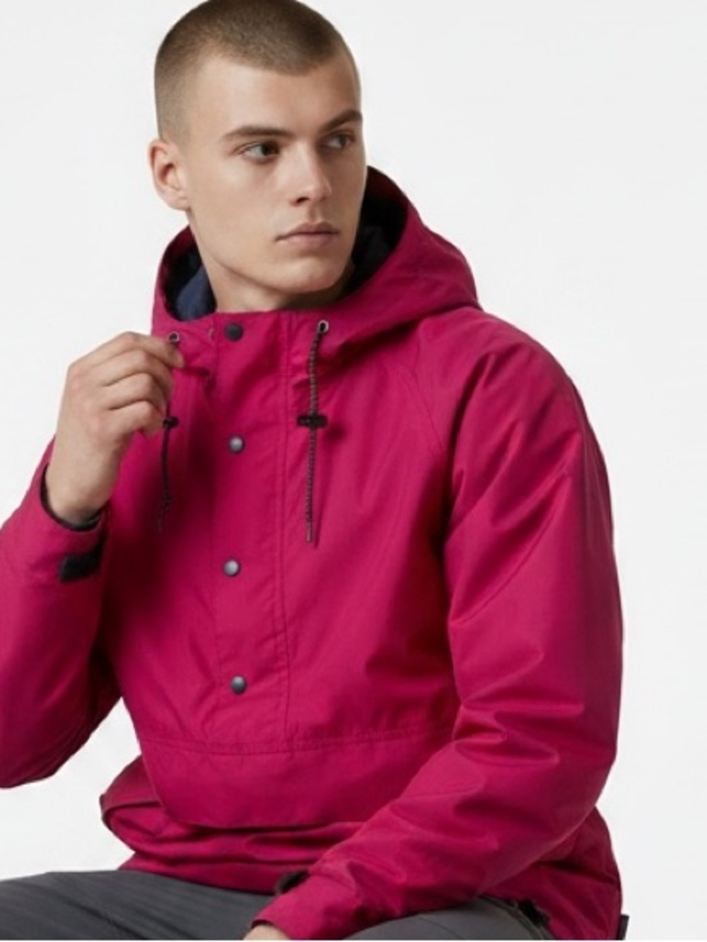 VINTAGE REI CO-OP RED GORE-TEX ANORAK PULLOVER JACKET HOODED WINDBREAKER